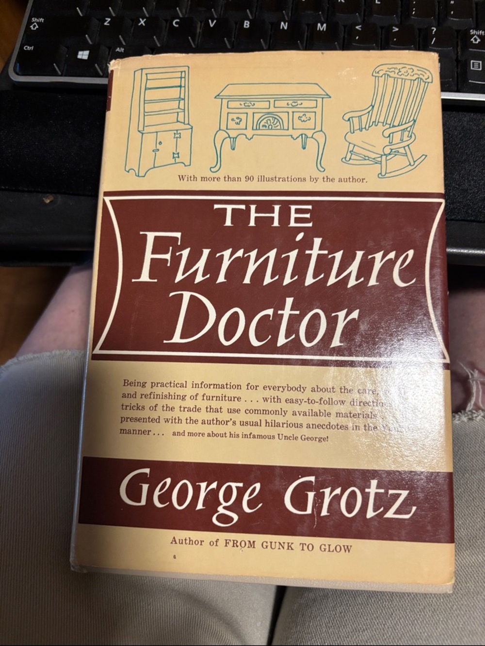 The Furniture Doctor by George Grotz - Beige & Brown Hardcover Book